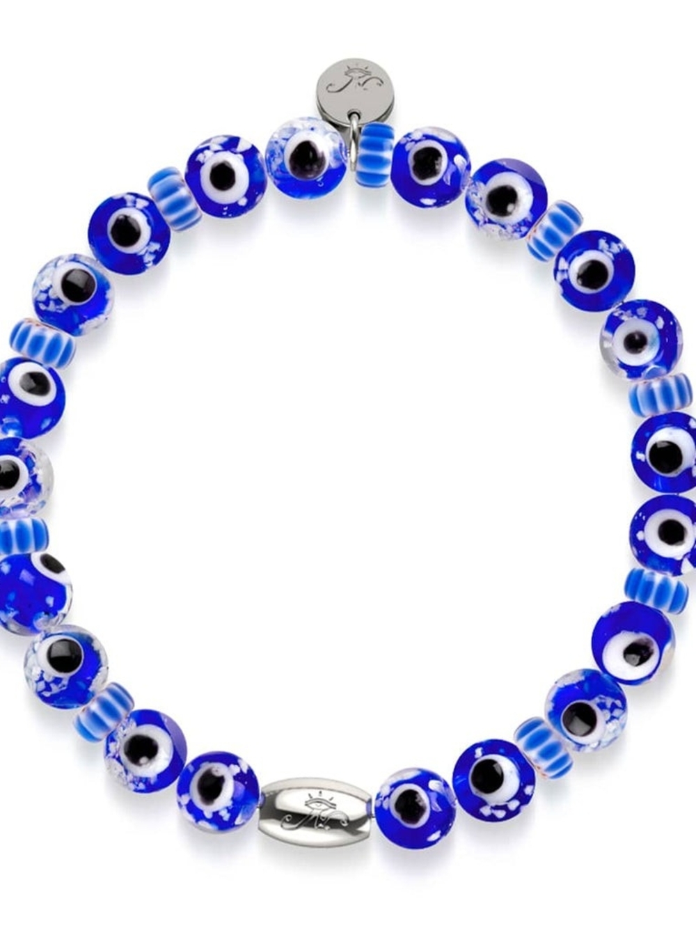 🆕️ NOGU Nazar .925 Sterling Silver Firefly Glass Evil Eye Bracelet
